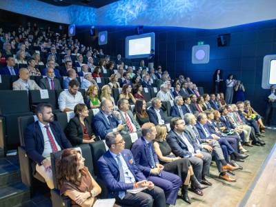 Asistentes a la gala en el Auditorio Global Omnium del Acuario de Sevilla.