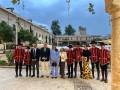Foto de grupo durante la visita a las Caballerizas Reales de Córdoba.